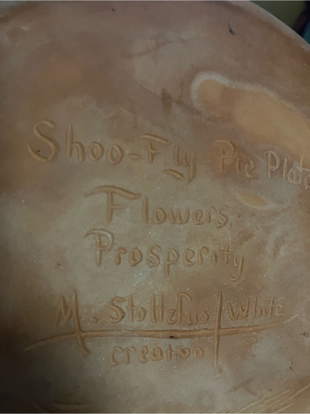 Handmade Shoofly Pie Plate - Picture 5 of 7